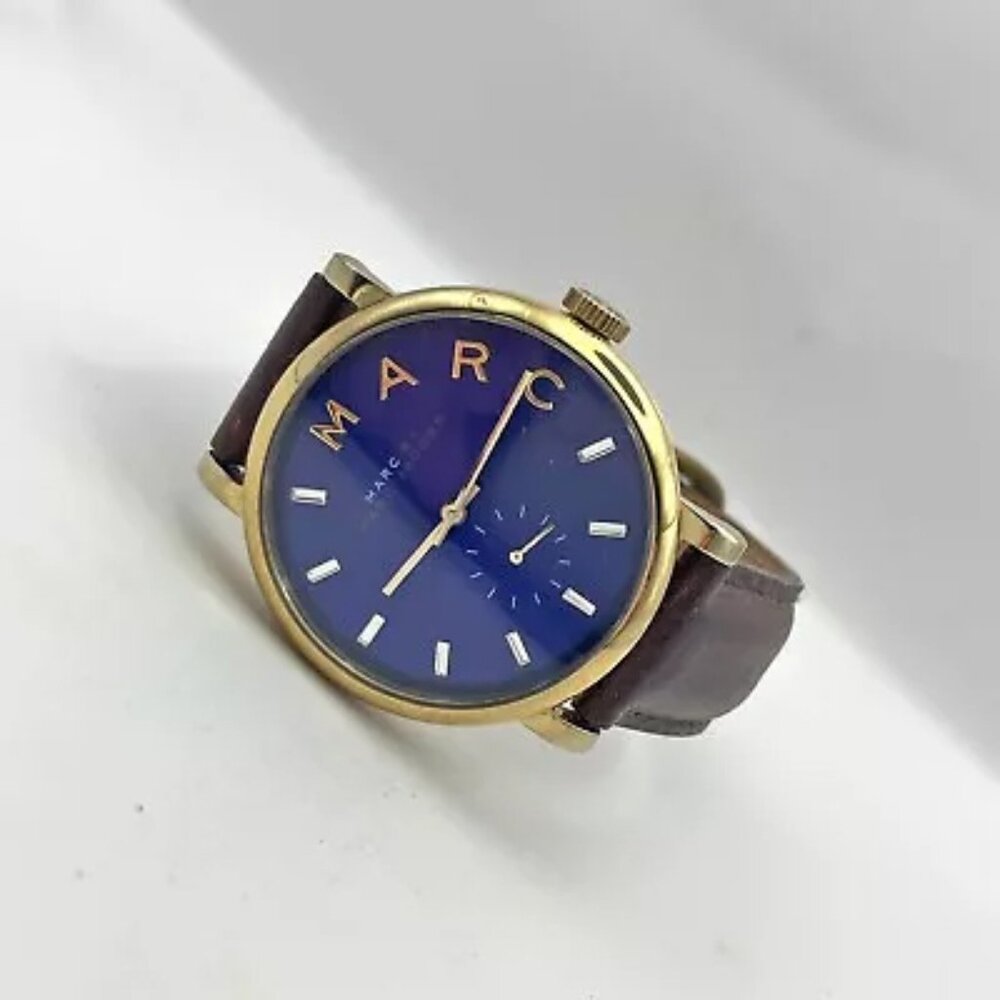 Marc by Marc Jacobs Watch MBM3343 Purple Dial Rose Gold Steel 37mm